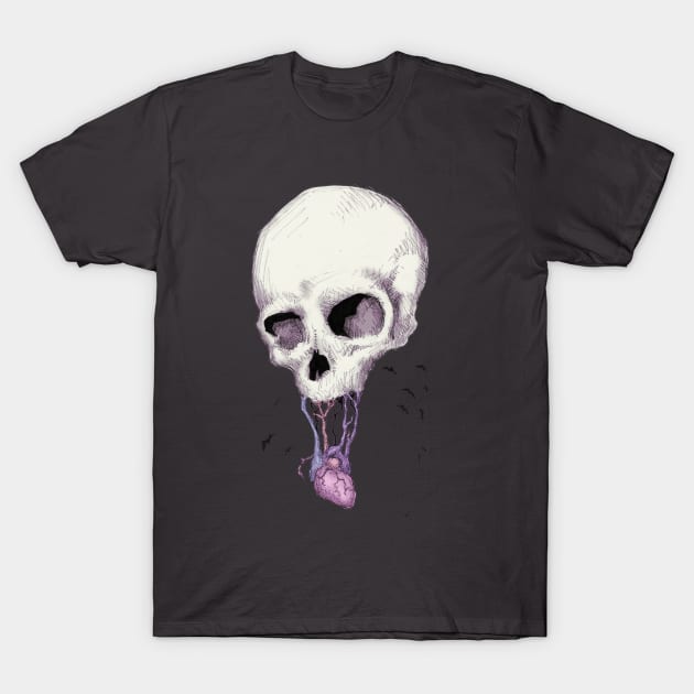 Skull Heart T-Shirt by LVBart